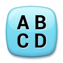 Bemeneti szimbólum a latin nagybetűkkel