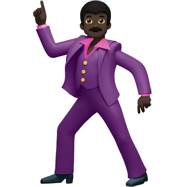 🕺🏿 - Man Dancing: Dark Skin Tone Emoji meaning, copy and paste emoticon ...