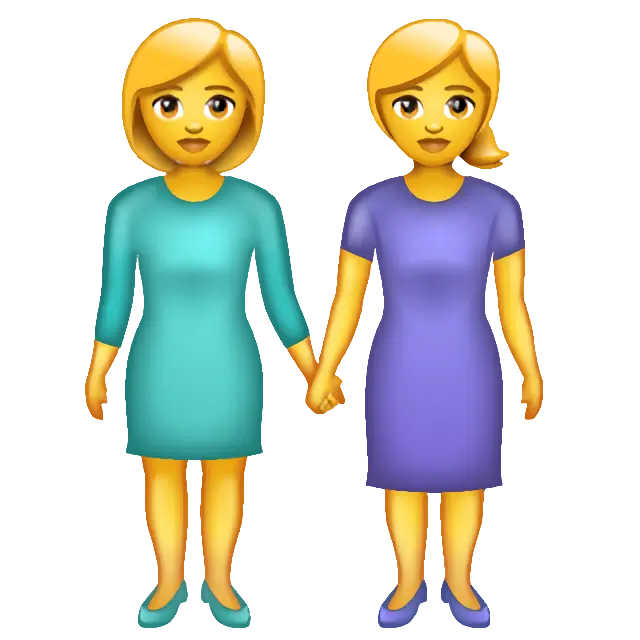 Due donne si tengono per mano