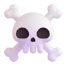 Czaszka i Piszczele Emoji ☠ image - Microsoft 3D Fluent style
