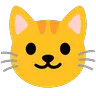 Emoji Mosolygó macska arca nyitott szájjal 😺 image - Google Noto Color Animated style