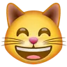 Grinning Cat With Smiling Eyes Emoji 😸 image - WhatsApp style