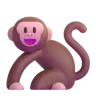 モンキー Emoji 🐒 image - Microsoft 3D Fluent style