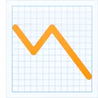 Diagram a csökkenő tendenciával
