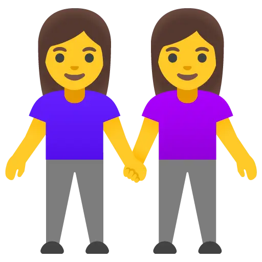 Due donne si tengono per mano