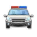 Közelgő rendőrautó