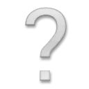 Fehér kérdőjel dísz