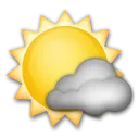 Fehér nap, kis felhő