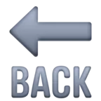 Vissza balra mutató nyíllal fent