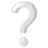 Fehér kérdőjel dísz