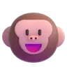 Cara de macaco Emoji 🐵 image - Microsoft 3D Fluent style