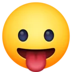 Arc kihúzott nyelvvel