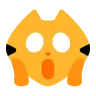 Emoji Fáradt macska arca 🙀 image - Tossface style
