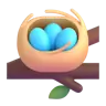 Emoji Fészek Tojásokkal 🪺 image - Microsoft 3D Fluent style