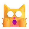 Emoji Fáradt macska arca 🙀 image - Microsoft 3D Fluent style