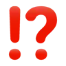 Эмодзи Восклицательный вопросительный знаки ⁉ image - WhatsApp style