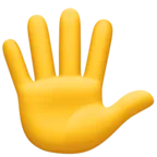 Felemelt kéz ujjai felpattantak