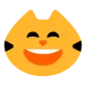 Grinning Cat With Smiling Eyes Emoji 😸 image - Tossface style