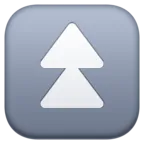 Fekete felfelé mutató kettős háromszög