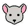 माउस का चेहरा Emoji 🐭 image - OpenMoji style