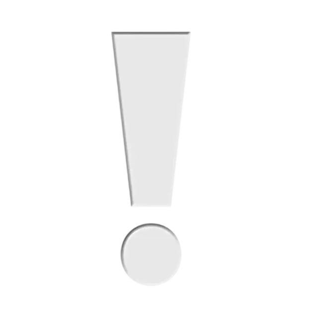 Alb Ornam de marcă de exclamare