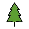 Emoji örökzöld fa 🌲 image - OpenMoji style