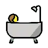 Emoji Fürdőkád 🛀 image - OpenMoji style