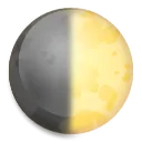 Első negyedév hold szimbóluma