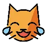 Emoji Macska arcát könny öröm 😹 image - OpenMoji style
